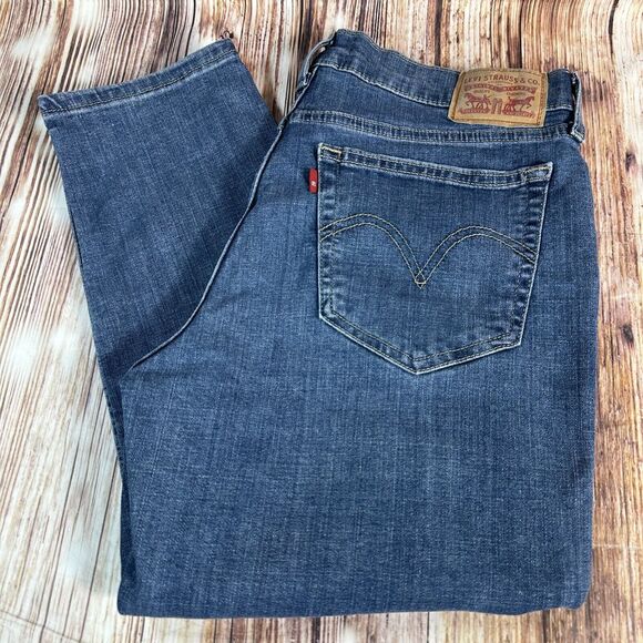 Levi's BOYFRIEND Womens Sz 30 Blue Mid Rise Crop Capri Jeans Denim Pants 32x26.5 - Picture 11 of 11
